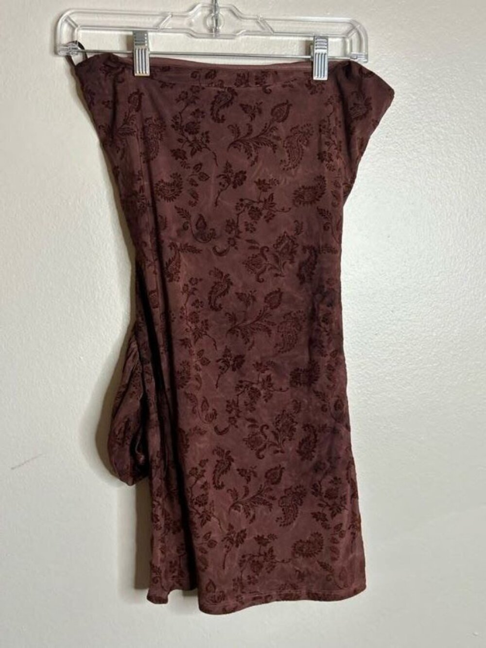 Best of Melrose Skirt WOmens M Pull ON Velvet Burnout Midi Whimsigoth Paisley